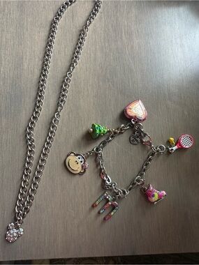 Kids Multicolor Charm Necklace and Charm It Bracelet Set